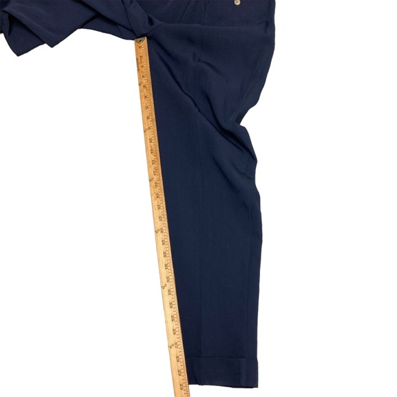 pants 2/XS navy pleated vintage GUESS wool/viscose high waisted pockets loops - Picture 8 of 10